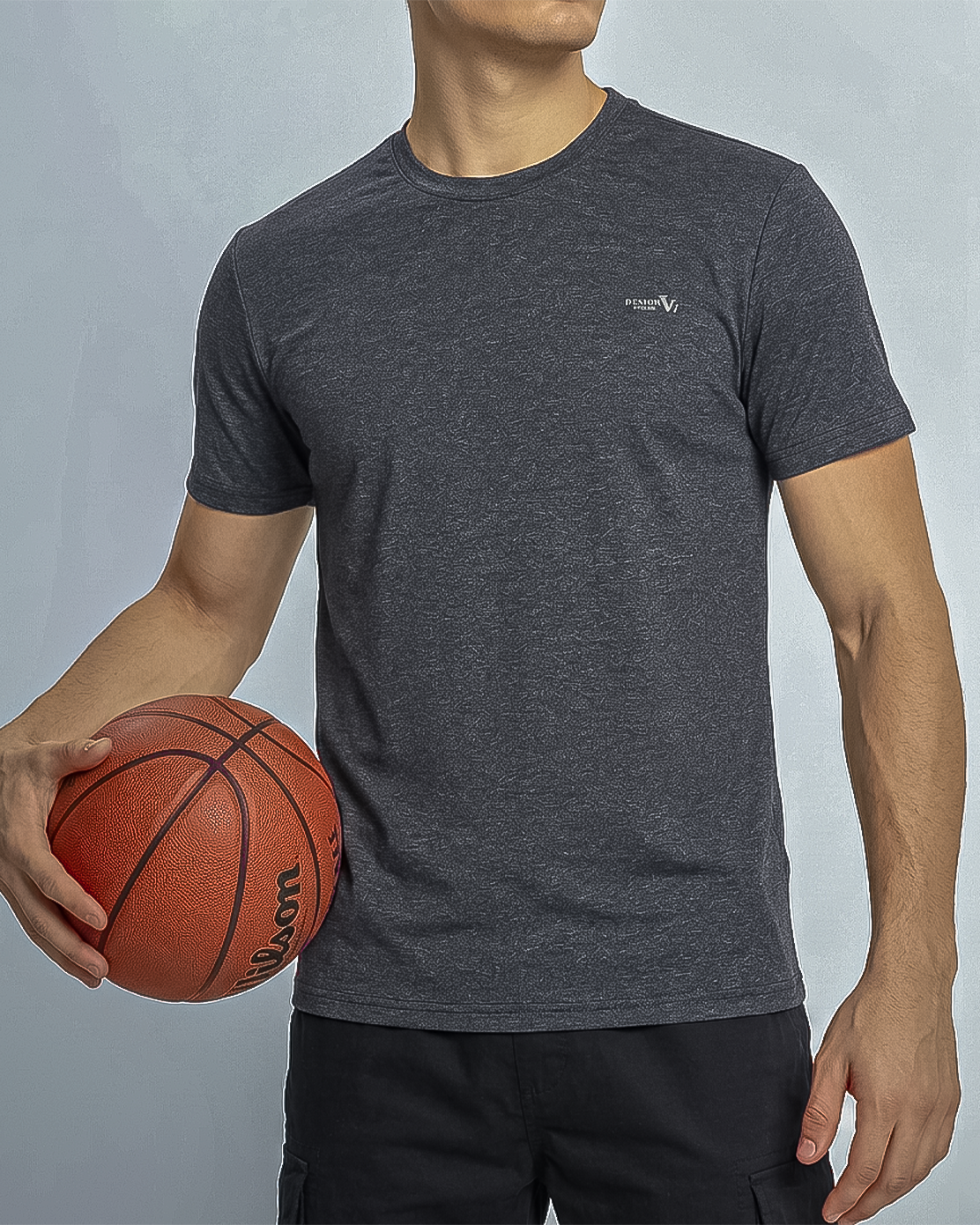 Premium Quality Regular Fit Round Neck Tee for Men In Gray Color