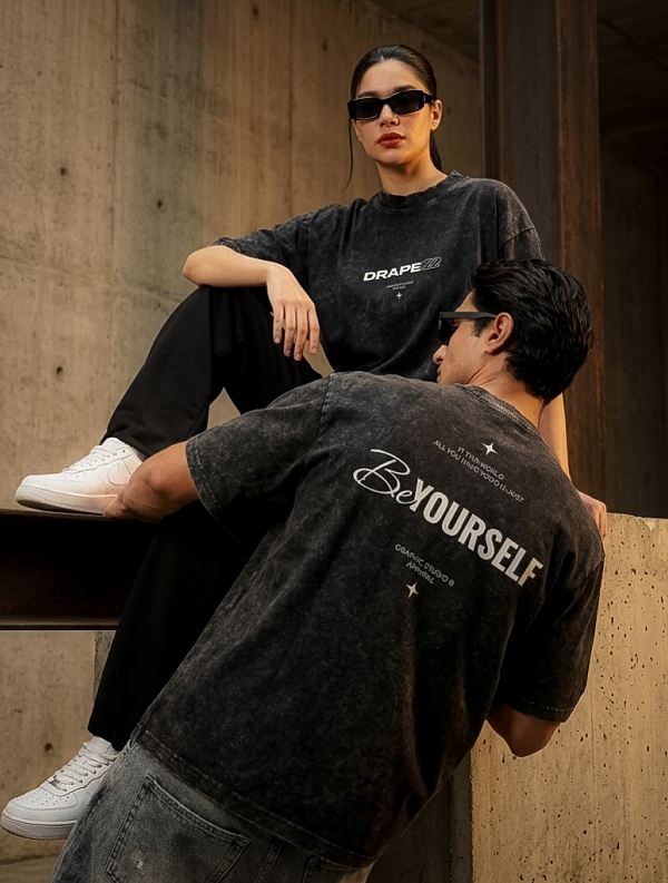 premium acid wash oversized drop shoulder t-shirt free and fast delivery karachi pakistan